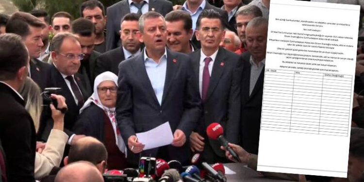 Özgür Özel, İmamoğlu ve erken seçim için imza kampanyasını bayramın ilk günü başlattı