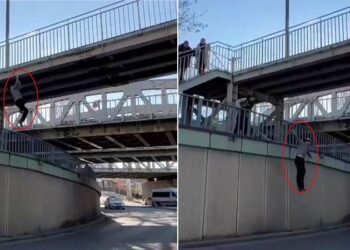 Video çekmek için üst geçitten düştü, iki bacağı da kırıldı