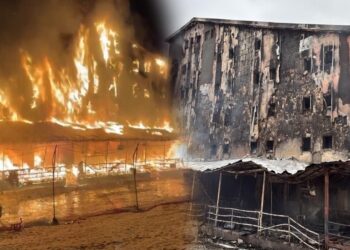 Yangın, kar motorlarının yakıt dolu depolarının infilakıyla tüm oteli sarmış!