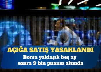 Borsa yaklaşık beş ay sonra 9 bin puanın altında