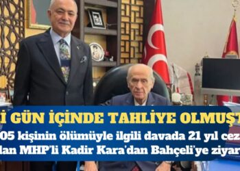105 kişinin ölümüyle ilgili davada 21 yıl ceza alan MHP’li Kadir Kara’dan Bahçeli’ye ziyaret