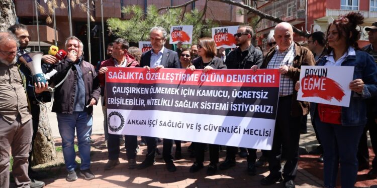 Güven Hastanesi önünde iş cinayeti protestosu
