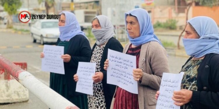 Alıkonulan YBŞ’lilerin aileleri eylemde