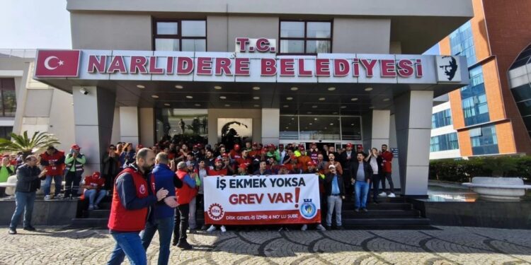 İzmir’de belediye işçileri eylemde