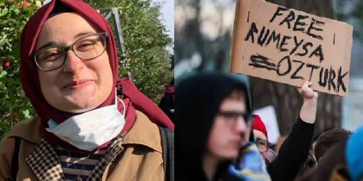 ABD'de "Filistin eylemlerine katılma" gerekçesi ile gözaltına alınan doktora öğrencisi Rümeysa Öztürk, kötü koşullarda tutuluyor
