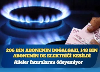 Aileler faturalarını ödeyemiyor: 206 bin abonenin doğalgazı, 148 bin abonenin de elektriği kesildi