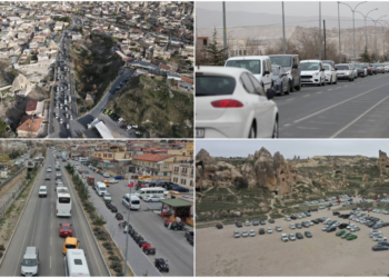 Bayram tatili nedeniyle Kapadokya'da yerli turist yoğunluğu