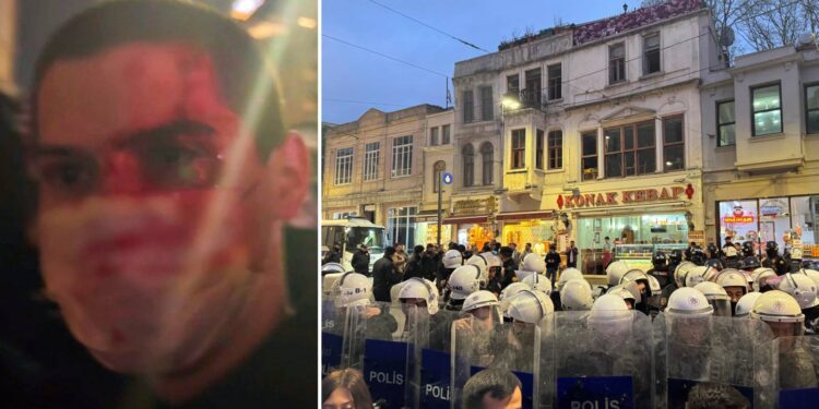 CHP'nin Tünel Meydanı'ndaki Filistin yürüyüşüne polis sert müdahale etti; parti, suç duyurusunda bulunacaklarını açıkladı