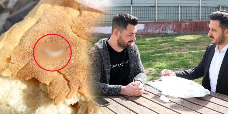 Ekmeğin İçinden Çıktı! Mide Bulandıran Görüntü: Ağzına Attı, Çiğnedi, Neye Uğradığını Şaşırdı