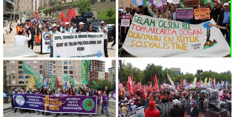 1 Mayıs kutlamalarında sosyalizm vurgusu: Öcalan’ın koşulları iyileştirilmeli