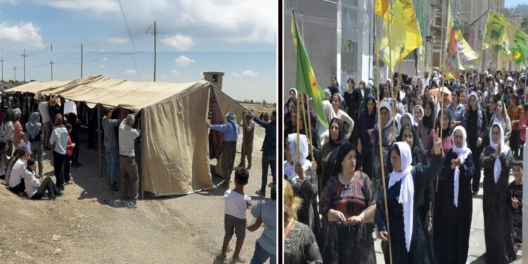 Ambargoya karşı yürüyen Mexmurlular çadır eylemi başlattı