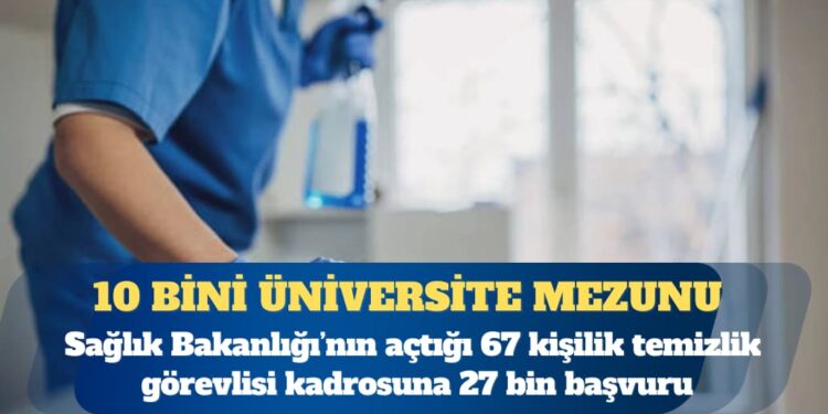 67 temizlik kadrosu için 27 bin başvuru: 10 bini üniversite mezunu
