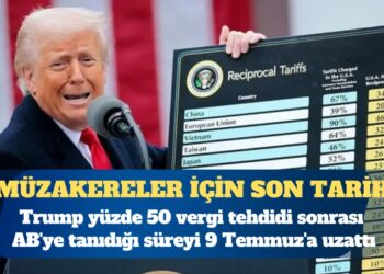 ABD Başkanı Donald Trump yüzde 50 vergi tehdidi sonrası AB’ye tanıdığı süreyi 9 Temmuz’a uzattı