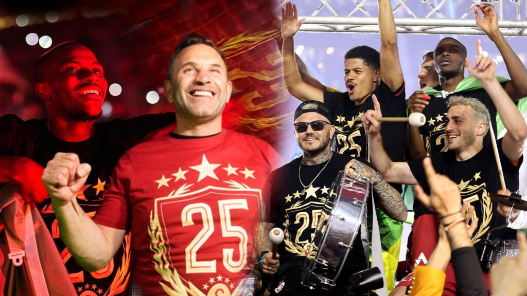 Aslanlar Sahada Coştu! Galatasaray'dan Coşkulu Şampiyonluk Kutlaması: Marşlar Yükseldi, Stat Sallandı