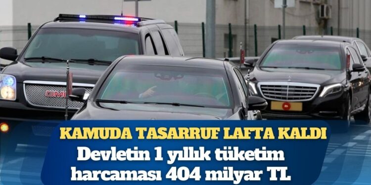 Kamuda tasarruf yine lafta kaldı: 1 yılda devletin harcamaları 404 milyar lirayı buldu
