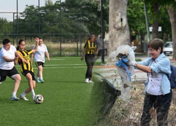 Edirne'de kadınlar çevre temizliğinin ardından dostluk maçı yaptı