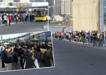 İstanbul'da halk otobüsleri kontak kapattı; duraklarda yoğunluk oluştu