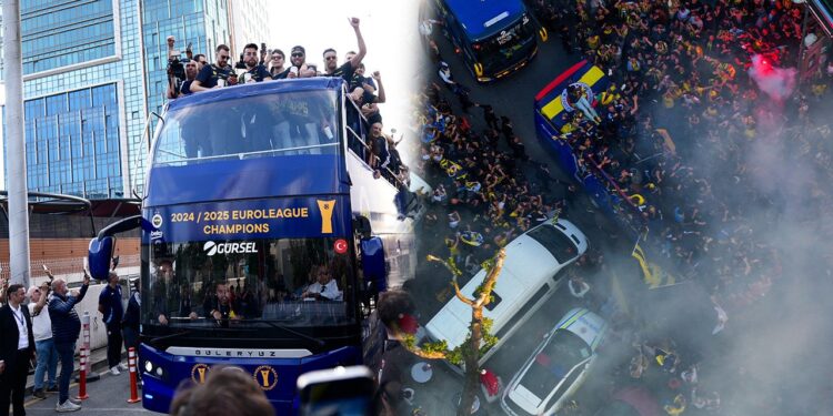 Kadıköy'de Sarı Lacivert Gece! Avrupa'nın En Büyüğü Fenerbahçe Şampiyonluğunu Kutluyor