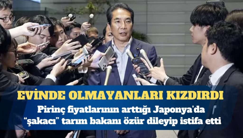 Pirinç fiyatlarının arttığı Japonya’da alaylı bir şekilde “Evimde satabileceğim kadar çok pirinç var” diyen tarım bakanı özür dileyip istifa etti