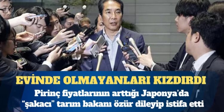 Pirinç fiyatlarının arttığı Japonya’da alaylı bir şekilde “Evimde satabileceğim kadar çok pirinç var” diyen tarım bakanı özür dileyip istifa etti