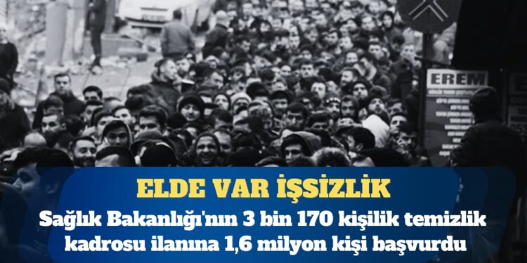 Sağlık Bakanlığı’nın 3 bin 170 temizlik kadrosu ilanına 1,6 milyon kişi başvurdu