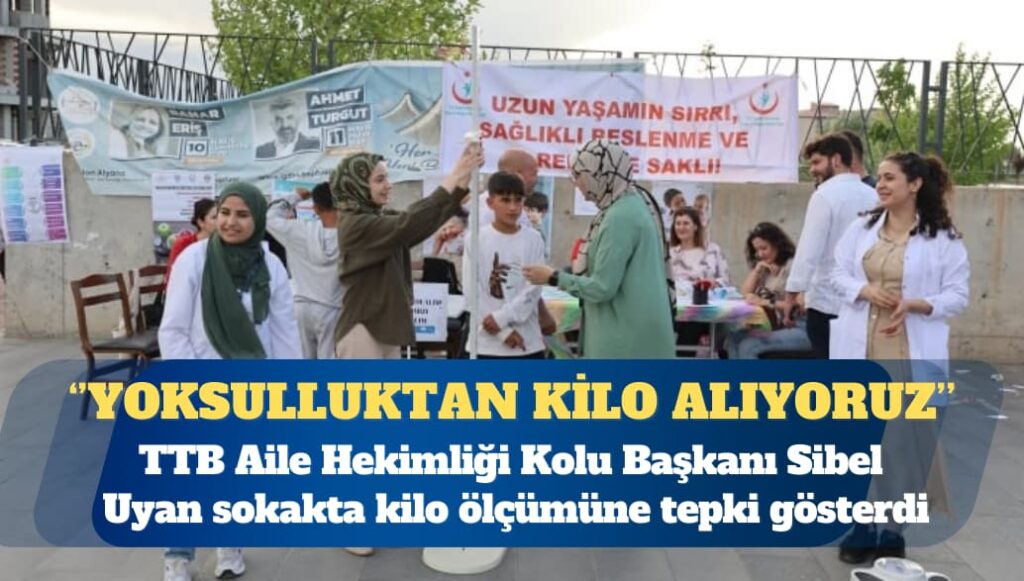 Sokakta boy ve kilo ölçümü: İnsanlar yoksulluktan kilo alıyor