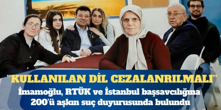 Tutuklu İstanbul Büyükşehir Belediyesi Başkanı Ekrem İmamoğlu’ndan 200’ü aşkın suç duyurusu