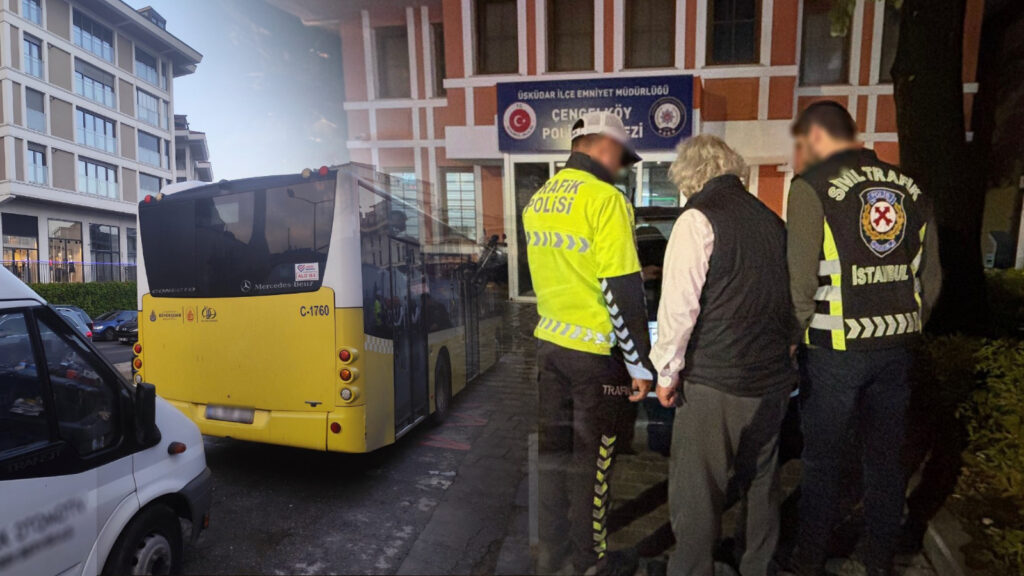 Üsküdar'da yola yağ dökerek ilerleyen otobüs şoförüne 9 bin 267 lira para cezası!