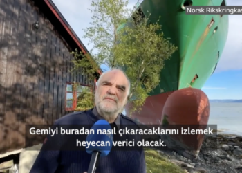 Uyandığında bahçesinde dev yük gemisi buldu