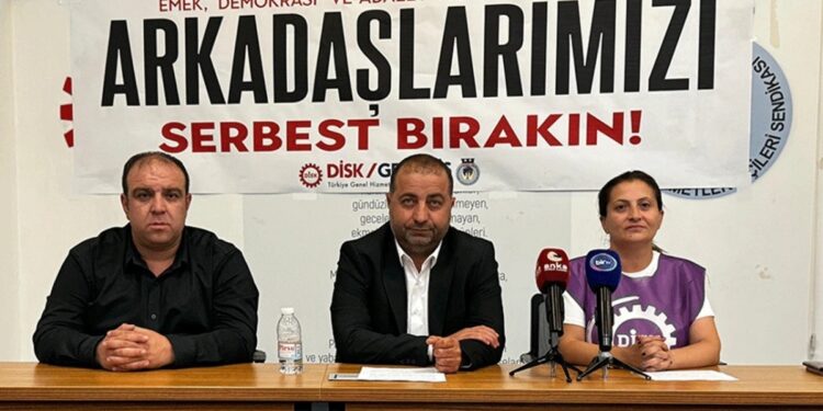 Sendika yöneticilerinin tutuklanmasına tepki