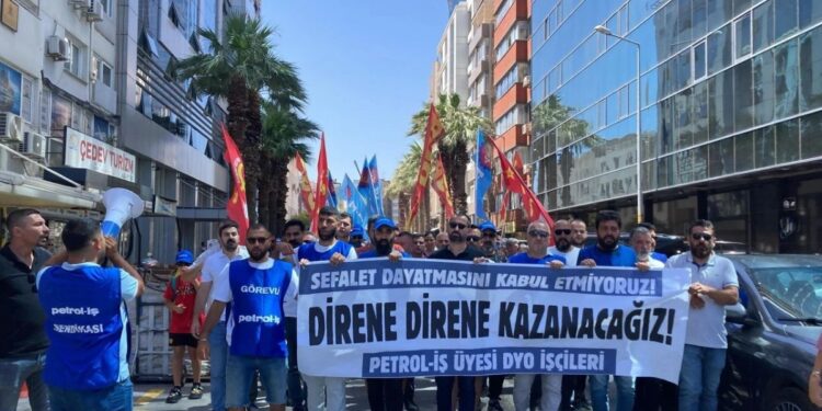 DYO işçileri eylemde