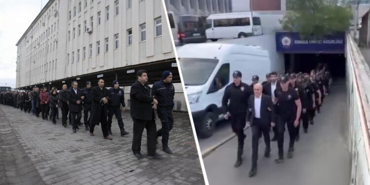 Yıllardır değişmeyen zihniyet: Gözaltındakiler tek sıra kameraların karşısına çıkarıldı