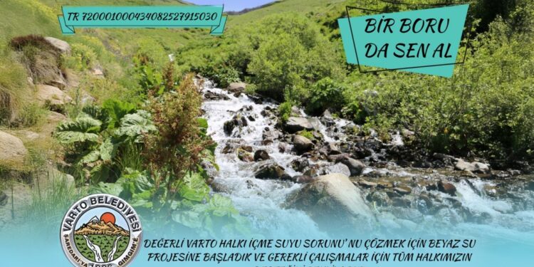 Belediyeden içme suyu projesi için kampanya