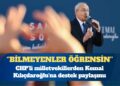 CHP’li vekillerden Kemal Kılıçdaroğlu’na destek paylaşımı