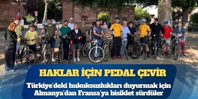 Haklar için pedal çevir: Türkiye’deki hukuksuzlukları duyurmak için Almanya’dan Fransa’ya bisiklet sürdüler