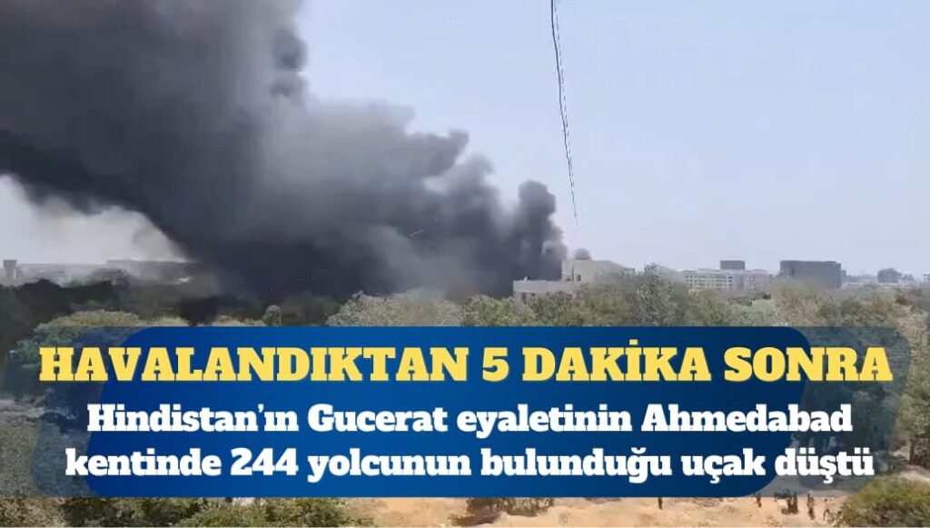 Hindistan’da 244 kişinin olduğu uçak düştü