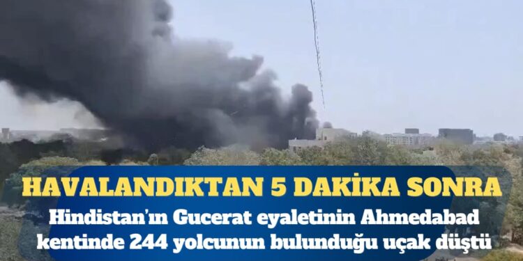 Hindistan’da 244 kişinin olduğu uçak düştü