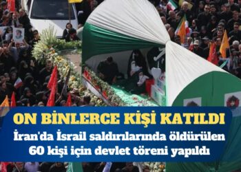 İran’da İsrail saldırılarında öldürülen 60 kişi için devlet töreni yapıldı