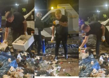 İşçilerin grev yaptığı İzmir’de Cemil Tugay çöp topladı