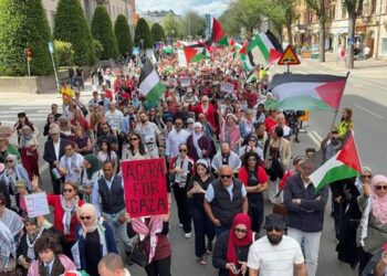 İsveç'te İsrail'in Gazze'ye Yönelik Saldırıları Protesto Edildi