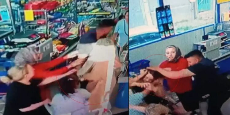 Markette Dehşet Anları! Kadını Feci Şekilde Darp Etti, Bakın Kim Çıktı