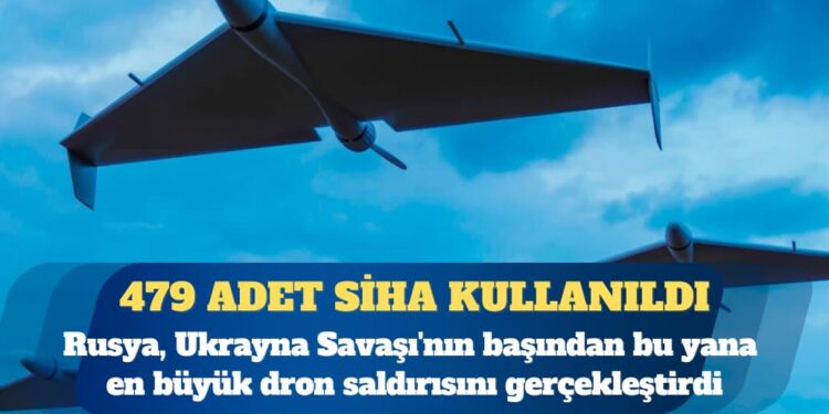 Rusya, Ukrayna’ya dron ordusuyla saldırdı