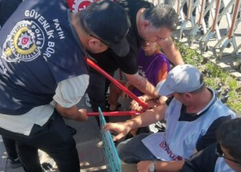Beltur işçileri gözaltına alındı
