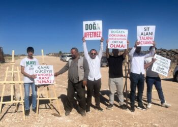 Riha’da Sit alanının kooperatiflere peşkeş çekilmesi protesto edildi