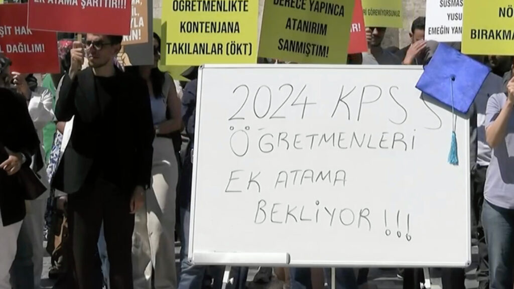 2024 yılı KPSS'ye ek atama isteyen öğretmenler: Sadaka değil, hakkımızı istiyoruz