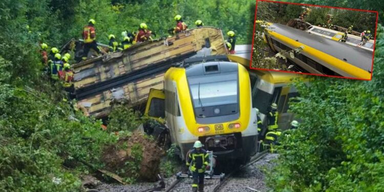 Almanya’da Tren Faciası! Raydan Çıkarak Devrildi: 3 Ölü, Onlarca Yaralı
