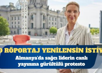 Almanya’da sağcı liderin canlı yayınına gürültülü protesto