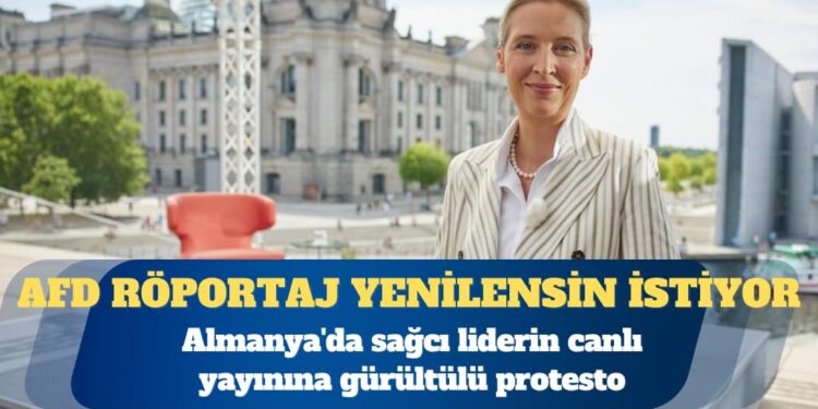 Almanya’da sağcı liderin canlı yayınına gürültülü protesto