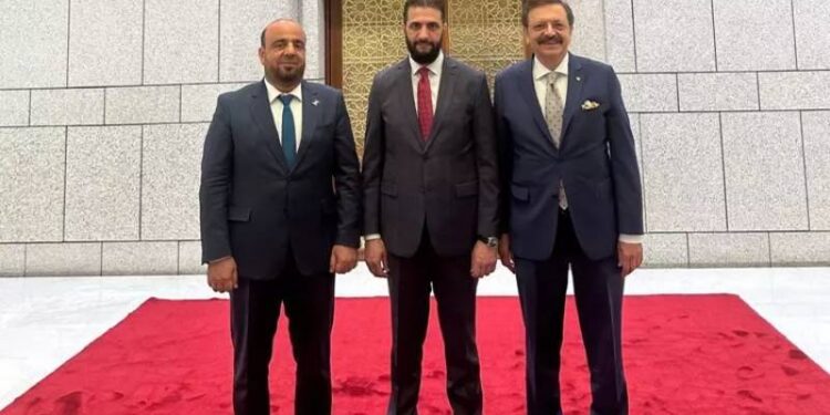 Başkan Hisarcıklıoğlu, Cumhurbaşkanı Ahmed Şara ile görüştü