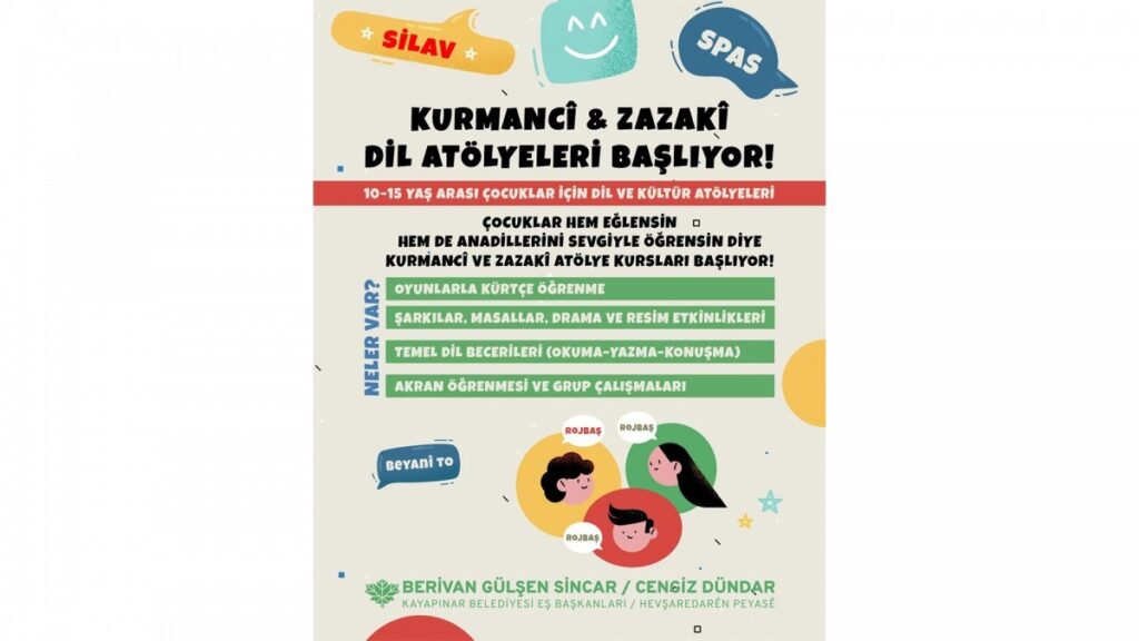Çocuklar ve yetişkinler için Kürtçe kurslar başlıyor